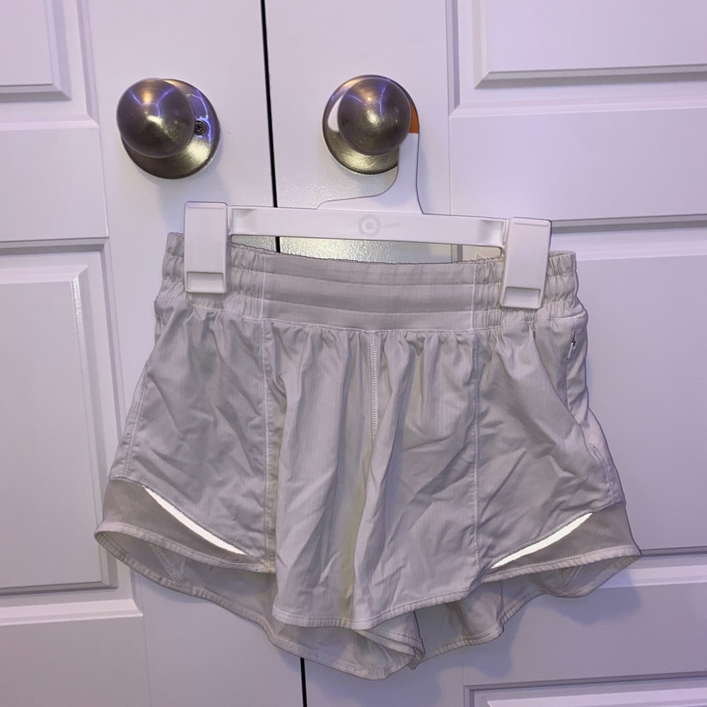 White Hottie Hot Lululemon Shorts 4in